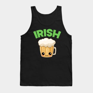 St Patricks Day Irish Kawaii Cute Beer Tank Top